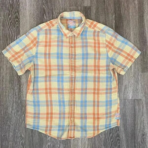 Mens Margaritaville Yellow/Orange Plaid - XL